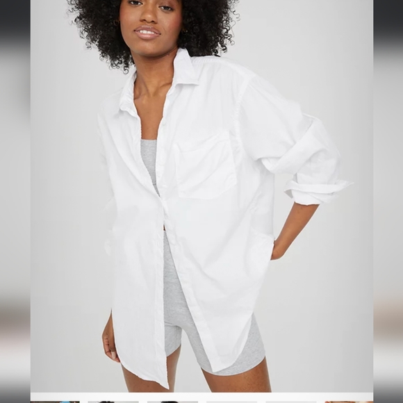 OFFLINE By Aerie - Over Sized Crinkle Button Down Shirt - Picture 6 of 12